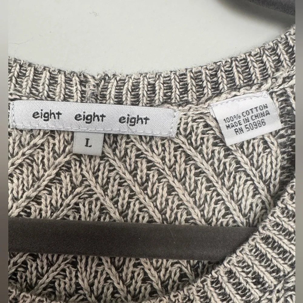 Eight Eight Eight Women's Knit Sweater in Gray - Picture 4 of 4